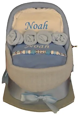 Baby Nappy Cake Crib Cot Cute Gift Baby Shower Personalised • £20