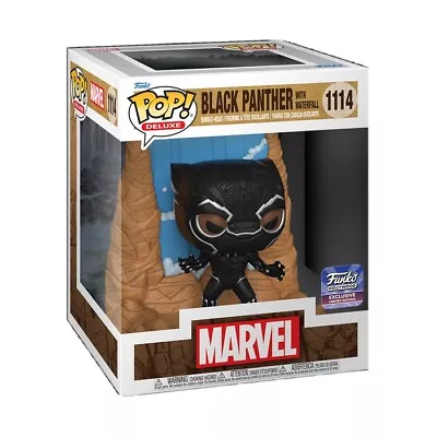 FUNKO POP DELUXE - BLACK PANTHER With WATERFALL #1114 • £44.95