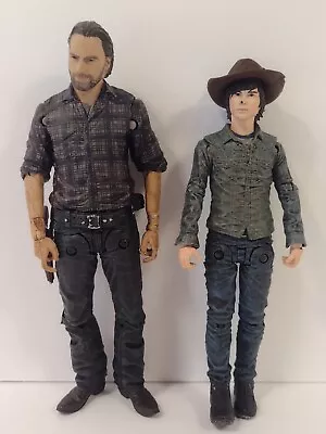 Walking Dead Rick Grimes And Carl 5  Action Figures Incomplete McFarlane Toys • $27