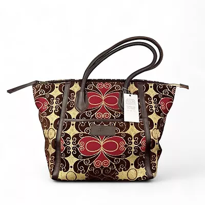 Mushmina Handcrafted Moroccan Kilim Tote Purse Satchel Bag Dark Red NEW • $55