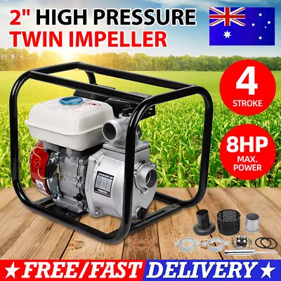 8HP 2  Petrol High Flow Water 4-Stroke Transfer Pump Fire Fighting Irrigation • $199.99