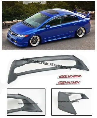 Mugen Rr  Style Rear Wing Spoiler For Civic 06-11 Sedan Fd2 W/ Red Emblems • $109.99