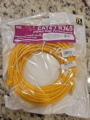 75FT Cat6 PoE IP Camera QVS Ethernet Cable Outdoor/Indoor RJ45 Cord Wire BOX R • $8