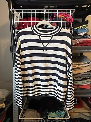 Madewell Womens XL Navy Mock Neck Striped  Sweater • $17