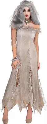 £9.75 • Buy Ladies Undead Bride Zombie Halloween Fancy Dress Costume 3pc, Adult Standard M/L