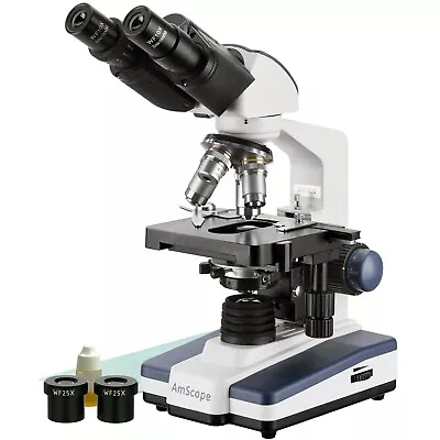 AmScope 40X-2500X Binocular Lab Compound Microscope With 3D Mechanical Stage LED • $424.60