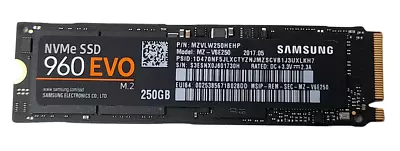 Samsung 250GB 960 EVO MZ-V6E250 NVMe M.2 SSD 95%+ Health Solid State Drive • £29.99