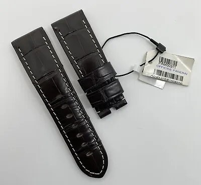 $275 • Buy Authentic New Officine Panerai 24mm X 22mm Brown Alligator Watch Strap Band OEM