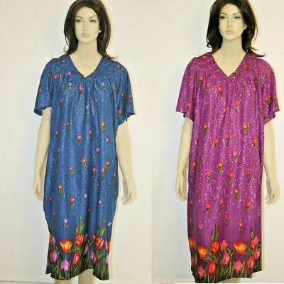 Women's Nightgown Mumu House Dress Plus Size 3X4X 5X • $16.98