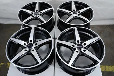 $639 • Buy Kudo Racing Sengen 16x7 5x100 5x114.3 5x4.5 40mm Black W/Machine Wheels Rims (4)