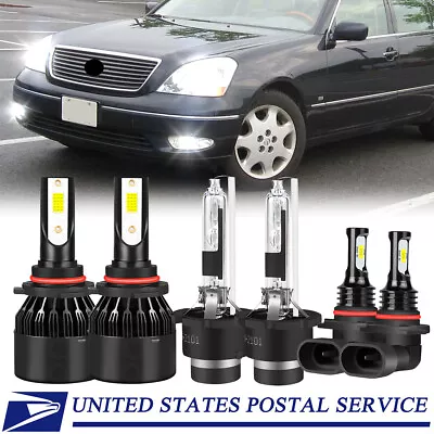 For Lexus LS430 2001-2003 - 6X 6000K LED Headlight Bulbs High Low Beam Combo Kit • $49.80