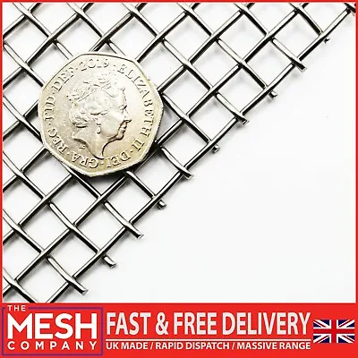 £71.99 • Buy Heavy Duty Stainless Steel 304 Grade Woven Wire Mesh Sheet Many Sizes Available 