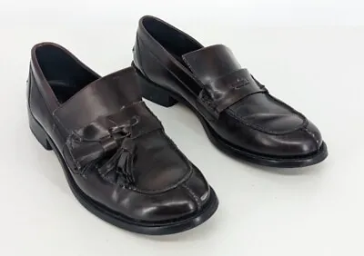 ZARA Dark Brown Loafers Flats Shoes W/Tassels Women's Size 37 (6.5) Office • $5