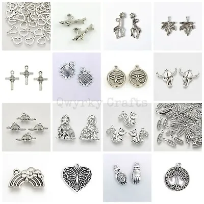 £2.25 • Buy Tibetan Silver Charms Pendants Jewellery Card Making Crafts Antique Colour LOT 4