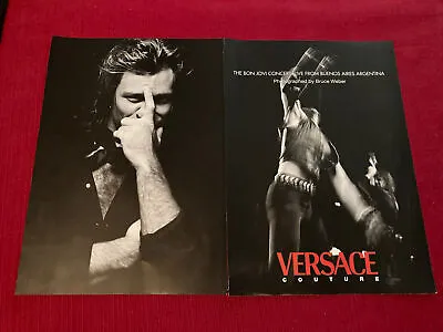 John Bob Jovi For Versace Couture 3-page 1996 Print Ad - Great To Frame! • $6.95