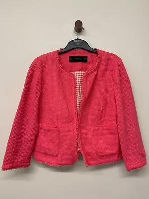 ZARA - Ladies Size L Pink 3/4 Sleeved Spring/Summer Smart Casual Jacket • $8.70