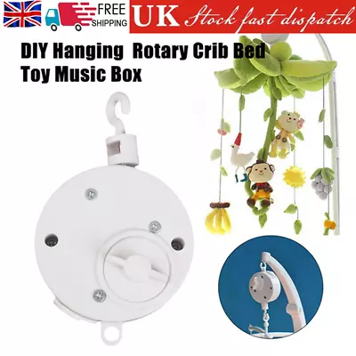 DIY Rotary Baby Cot Mobile Crib Bed Toy Wind-up Music Box Infant Bell Hanging UK • £7.99