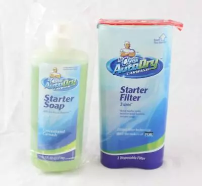 Mr Clean Auto Dry Car Wash Starter Soap 6.7 Fl Oz & Filter Refill New A292 • $19.99