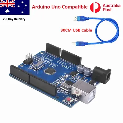 Arduino Uno Compatible R3 Dev Board ATMEGA328P + USB Cable AUS Stock • $10.75