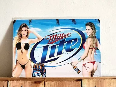 New  Miller Lite Beer Tin Metal Sign  Man Cave Bar Decor Wall Art  Sign • $12.99