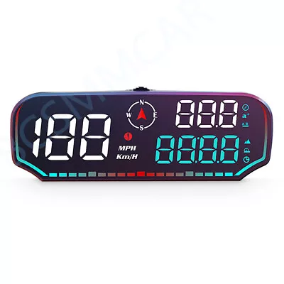 Digital Car HUD GPS Speedometer Head Up Display MPH KMH Compass Overspeed Alarm • $32.96