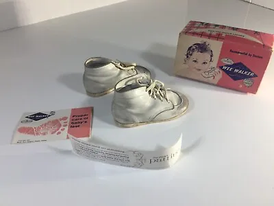 1959 Vintage Wee Walker Baby Shoes W/ Box And Marketing Paper Size  • $14.99