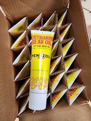 Vintage Pennzoil Outboard Motor Gear Lubricant Oil Grease NOS Case OF  24 X 8oz • $199.99