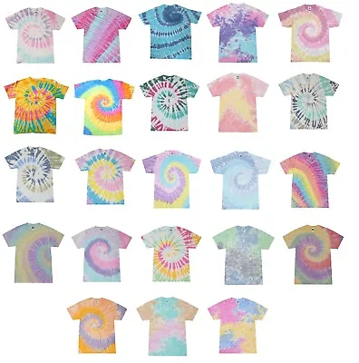 Tie Dye T-Shirts Pastel Multicolor Colortone Kids & Adult 100% Cotton  • $11.80