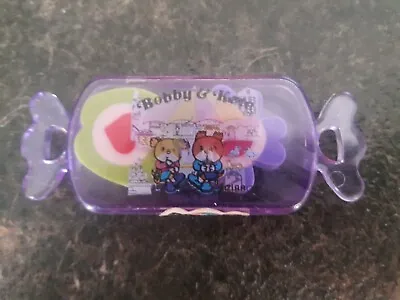 VTG Bobby & Kate Ribbon Collectible Eraser Cased Purple Made In Japan • $16.89