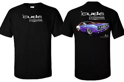 Plymouth Cuda  Mens Black T Shirt Mopar • $23.95