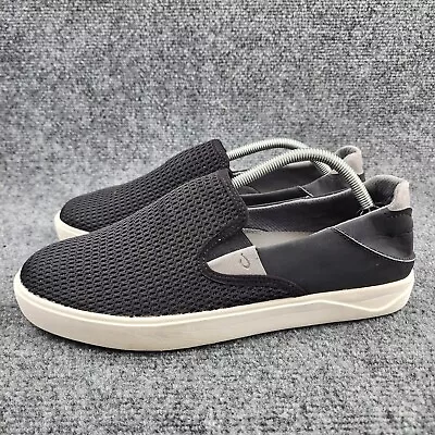 Olukai Lae' Ahi Shoes Mens 9.5 Black Slip On Breathable Beach Sneakers • $38.88