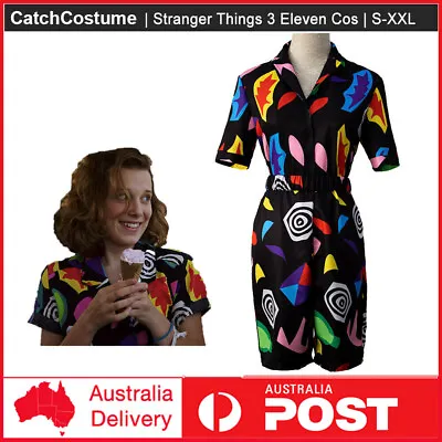 $33.99 • Buy Stranger Things Season 3 Eleven Cosplay Costume Play Suit Dress Outfit Halloween
