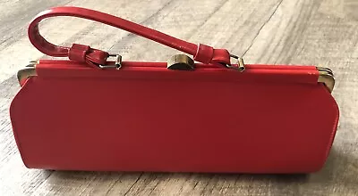 Vintage Red Handbag No Label Miss America? 13” Long W/ Handle • $12.99
