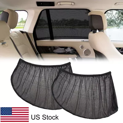 2x Super Stretchy UV Protection Car Rear Side Door Window Shade Sun Visor Cover • $13.99