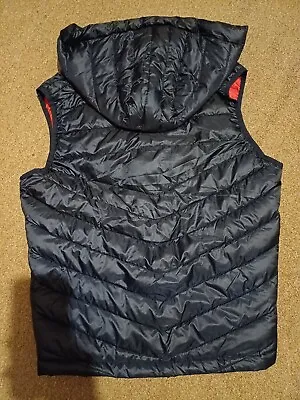 Jack Jones Men's Small Navy Blue Hooded Bodywarmer Excellent Condition • £10