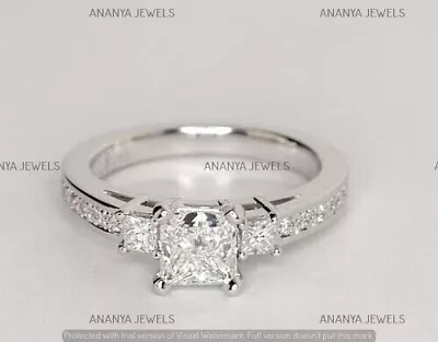925 Sterling Silver 3 Ct Princess Cut Moissanite Wedding Anniversary Ring SZ-8.5 • $68.76