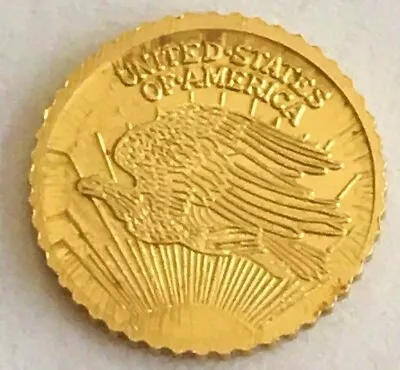 Superb Mini St Saint Gaudens 1/2 Gram 10mm Collectible Coin AU/UNC Reeded Edge • $4.98