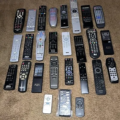 Lot Of 27 Vintage Mixed Brand/Model TV Remote Control UNTESTED Sony RCA ILive ++ • $23.99