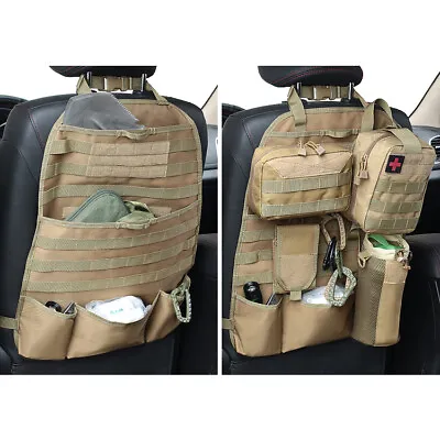 New Car Truck Seat Back Organizer Tactical MOLLE Cover Vehicle Panel Storage Bag • $18.59