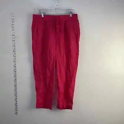 Elle Pink Pull On Wide Leg Linen Pants - Size M • $32