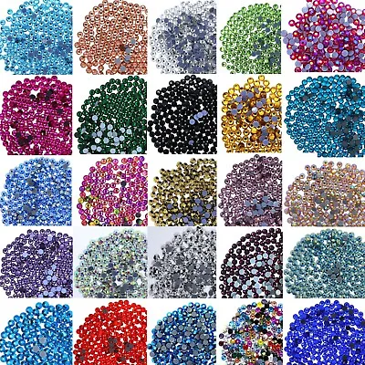 £1.99 • Buy Hot Fix Glass Rhinestones Diamante DMC Flat Iron On Beads Nail Art Craft Project