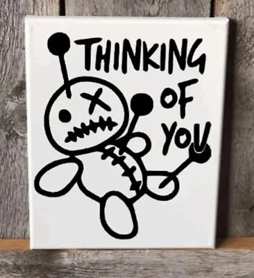 Thinking Of YOU Voodoo Witch Vinyl Sticker Decal Tumbler Car Cup Pick Color/Size • $3.50