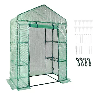 VEVOR Walk-in Greenhouse Portable Green House With Shelves 4.6 X 2.4 X  6.7 Ft • $75.99