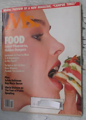 Ms. Magazine Oct 1983 Food Issue Sylvia Robinson Gloria Steinem Women's Feminism • $14.95