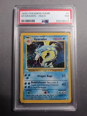 PSA 7 NM Pokemon Base Set Unlimited Gyarados Holo • $34.99