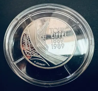 1989 France Eiffel Tower 100 Year Commemorative 5 Francs Coin In Proof Condition • $34.99