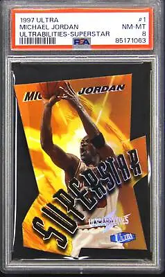 1997 Ultra Ultrabilities Superstar #1 Michael Jordan PSA 8 • $1800