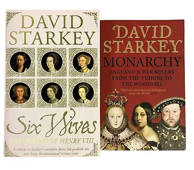 Six Wives: The Queens Of Henry VIII Dr David Starkey & Monarchy 2 X Book Bundle • £9.95