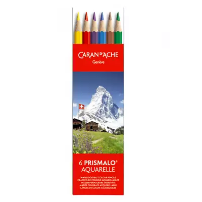 Caran D'Ache Prismalo Colour Pencil 6 Cardbox Set Aquarelle Watercolour Artist • £13.49