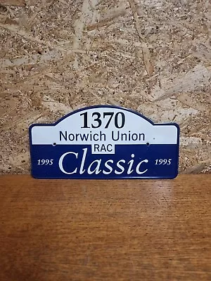 1995 Norwich Union Classic Original Rally Plate For # 1370 Rac Motor Sports  • £24.95